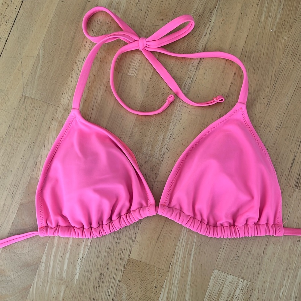 Bright pink aerie bikini top